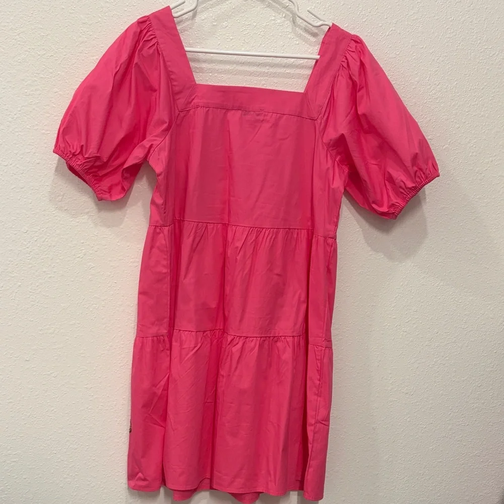 Mud Pie Pink Dress with Leopard Accents - Picture 6 of 7